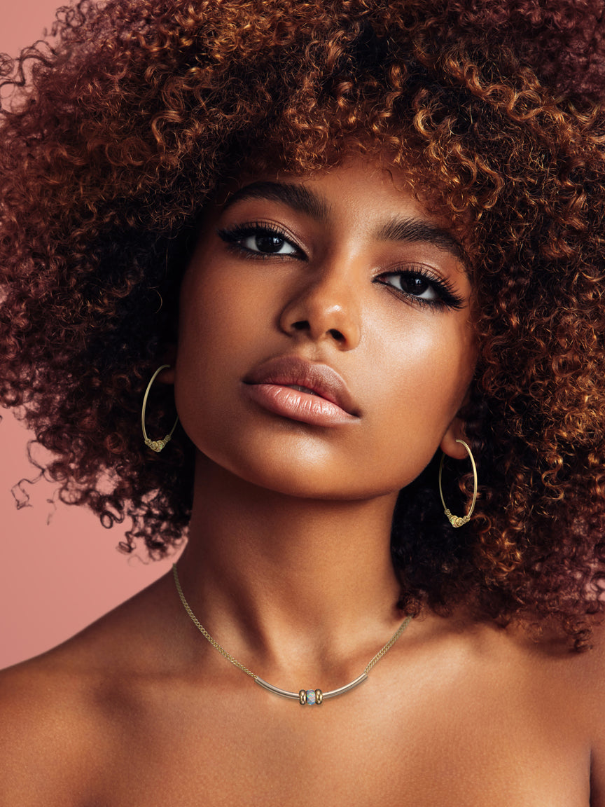 14kt GoldFill Opal Sunset Molten Hoops