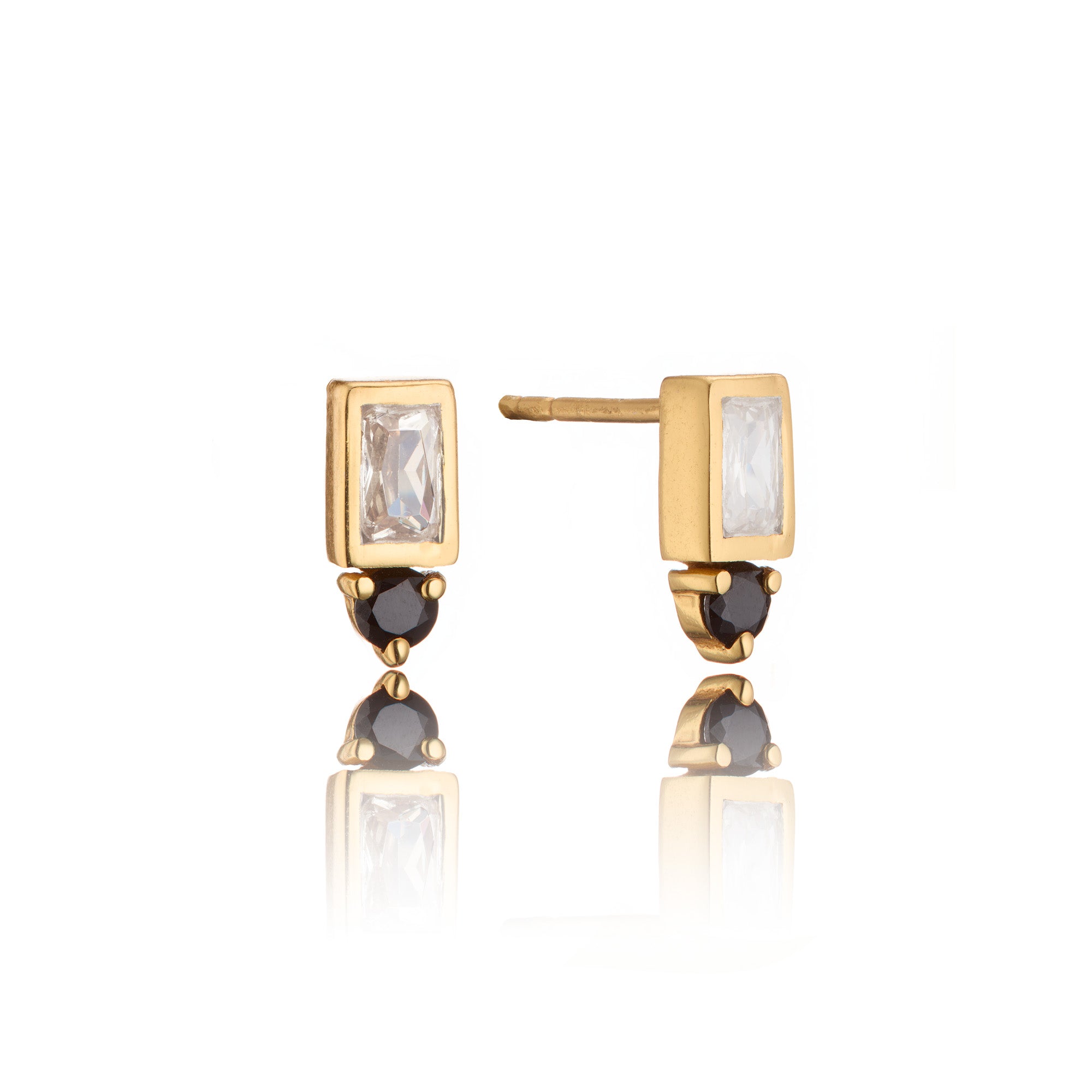 Meteor Studs - Vermeil/Cubic Zirconia