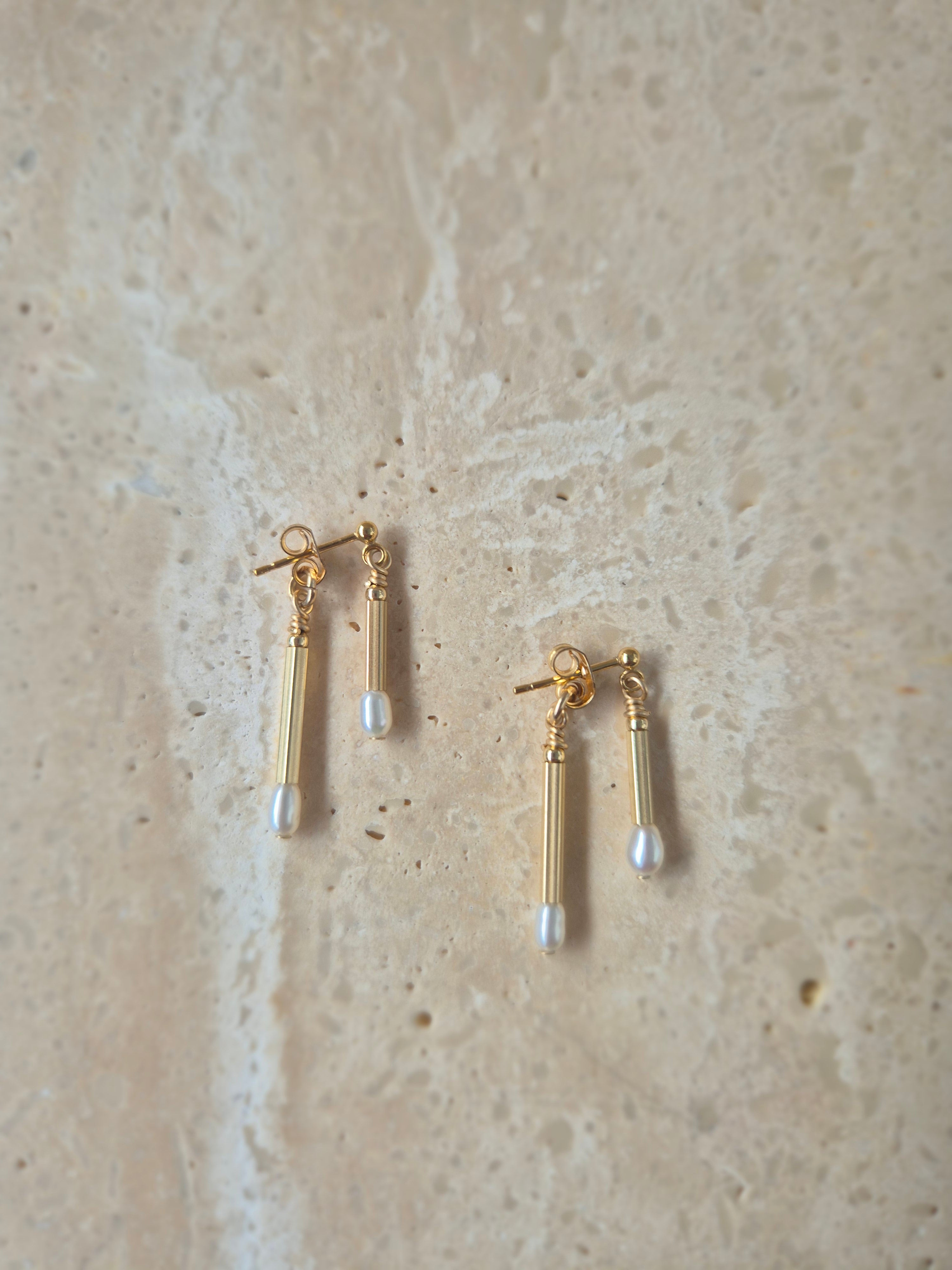 14ktGoldFill/Pearl Renew Seed Pearl Double Drops