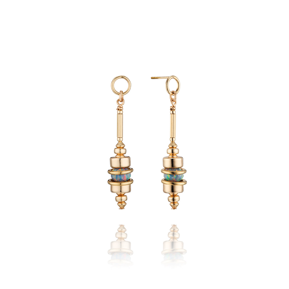 14kt GoldFill/Opal Storm Orbit Long