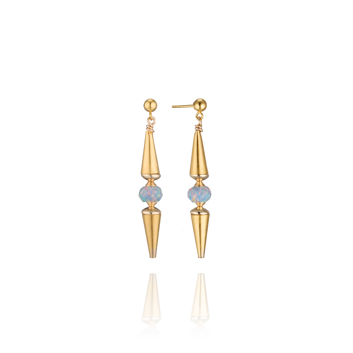 14kt GoldFill/Opal Storm Intersect Earrings