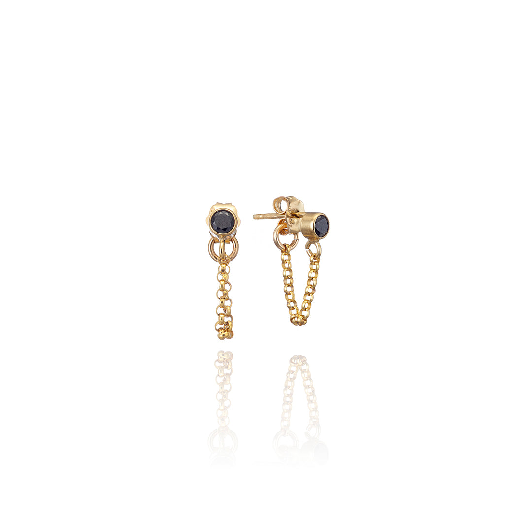 14kt GoldFill Black Chain Earstuds