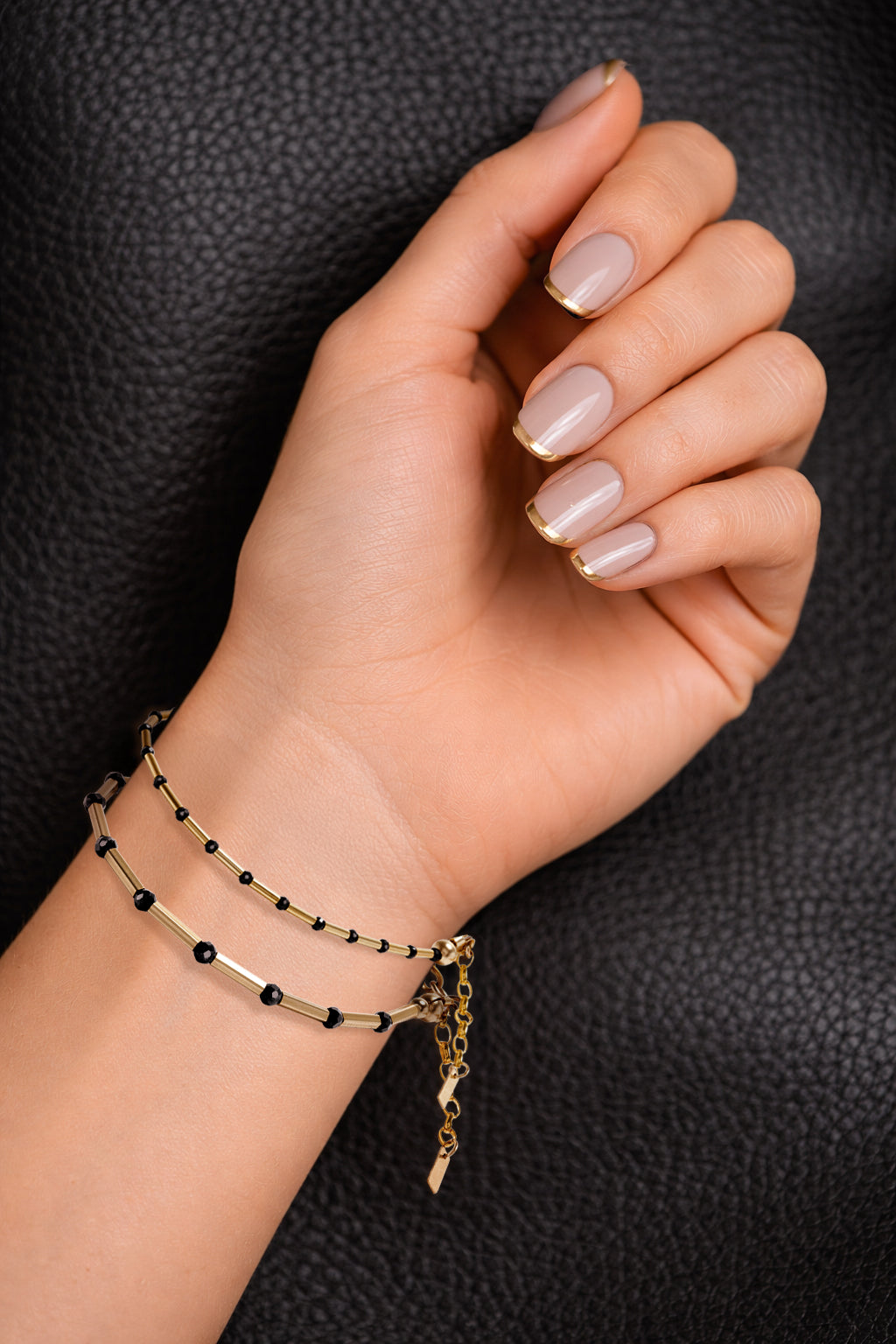 Nightsky Linear Bracelet -14kt GoldFill/Spinel