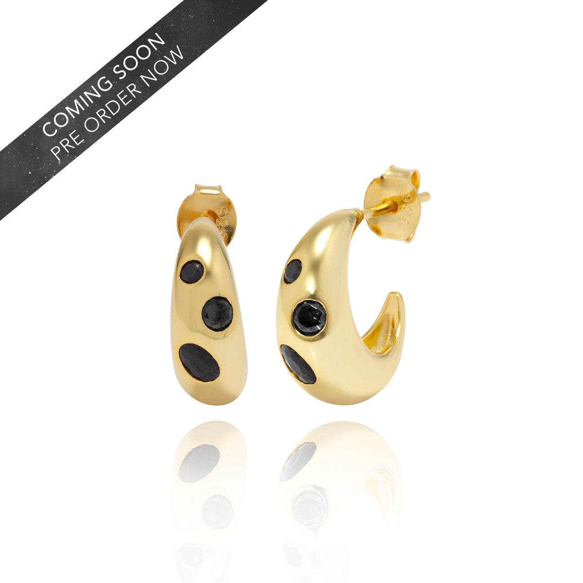 Cosmic Hoops - Vermeil/Cubic Zirconia