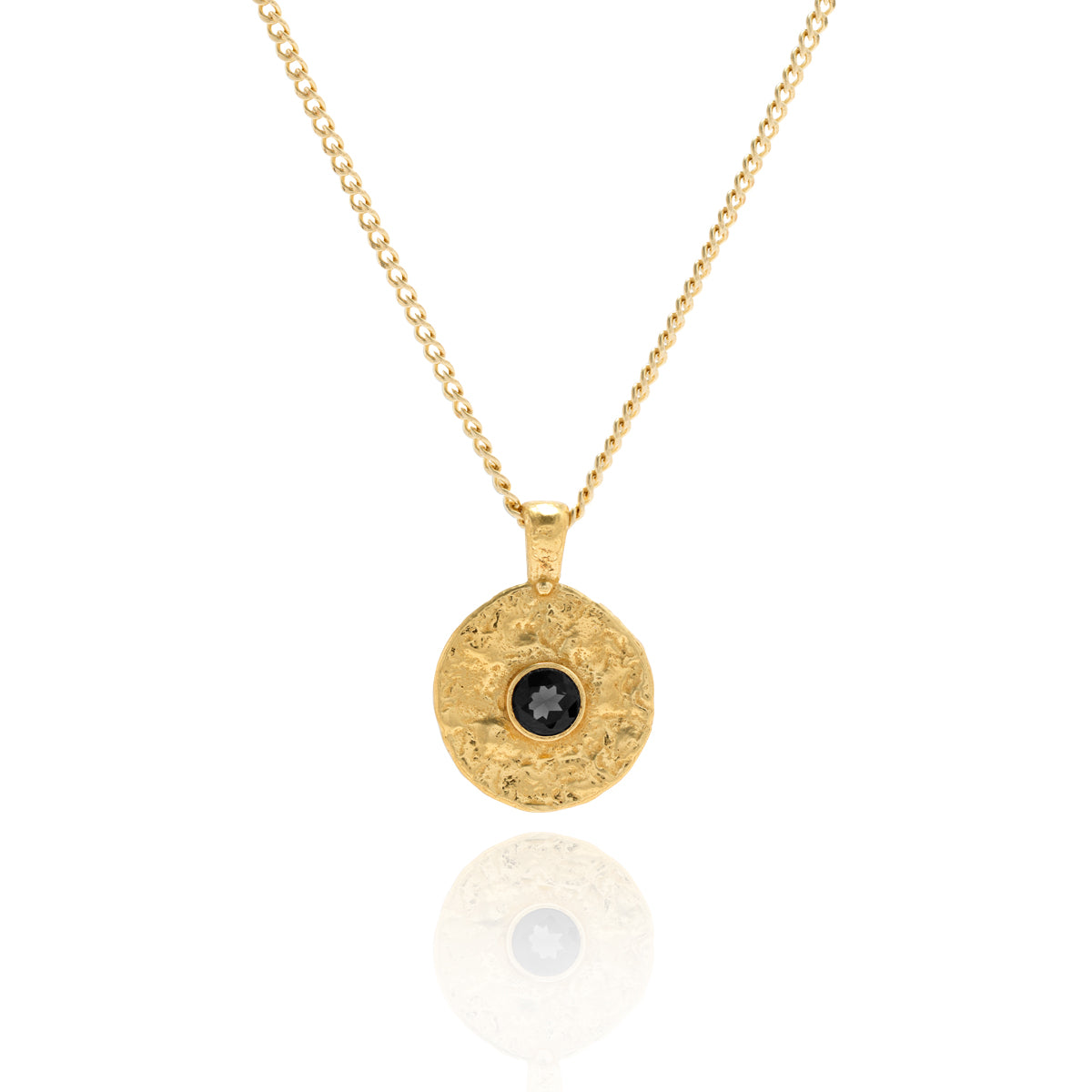 Cosmic Disc Pendant - Vermeil/Cubic Zirconia