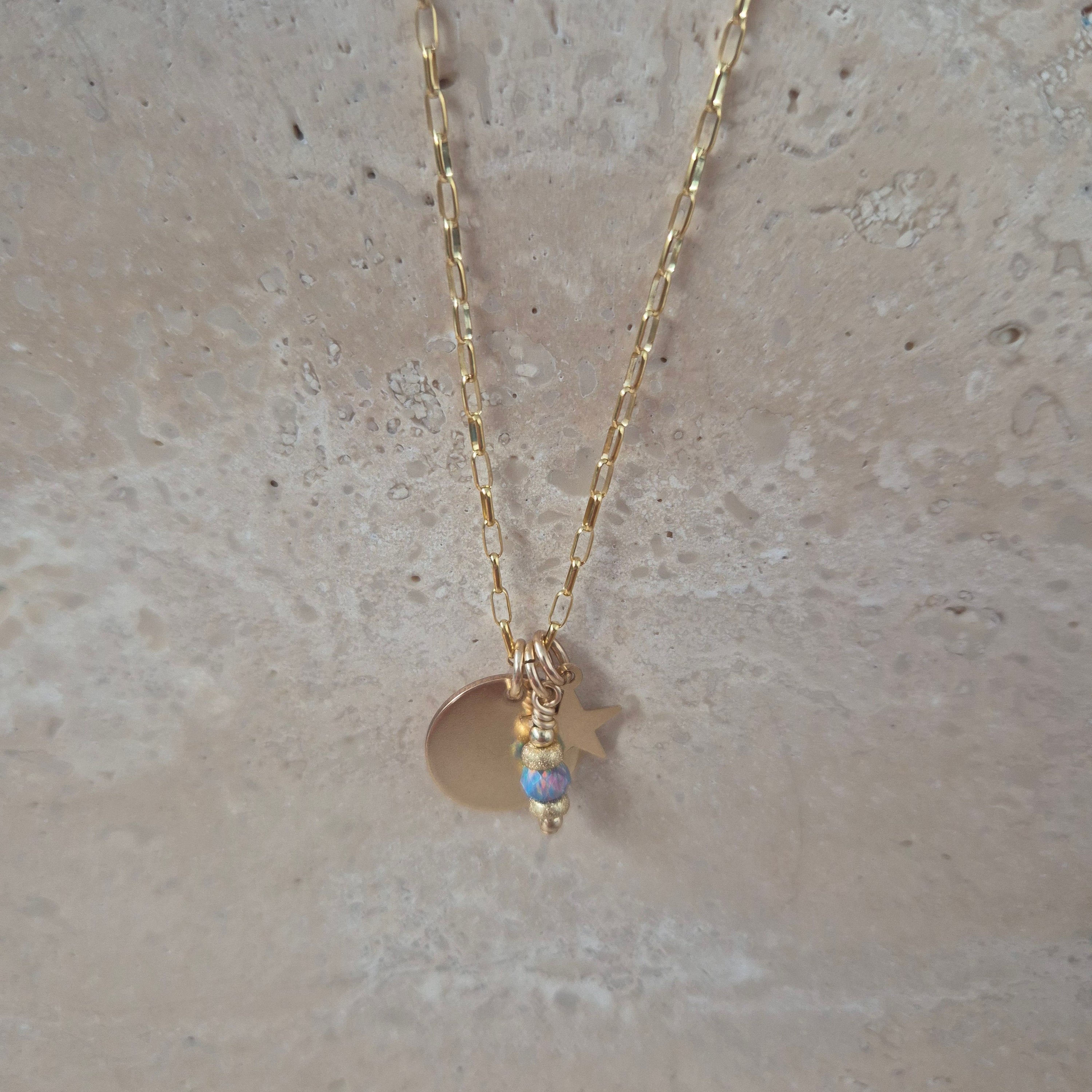 14kt GoldFill/Opal Storm Charm Pendant