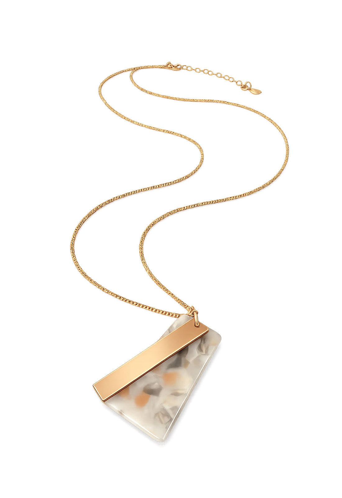 14kt GoldFill/Acetate Statement Rectangle Pendant