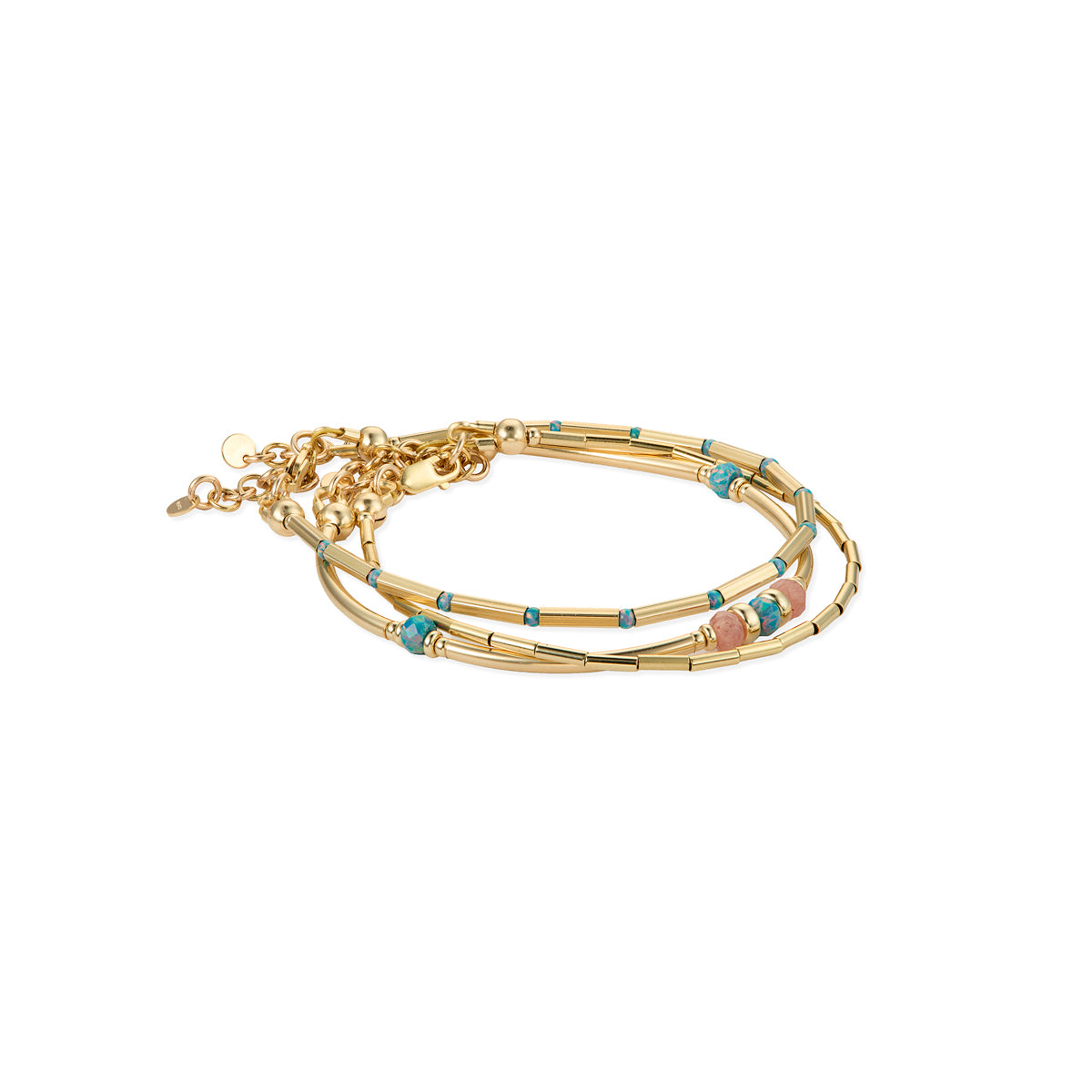 Byzantium Triple Stack Bracelets - 14kt GoldFill/Opal