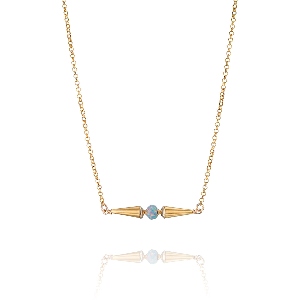 14kt GoldFill/Opal Storm Intersect Pendant