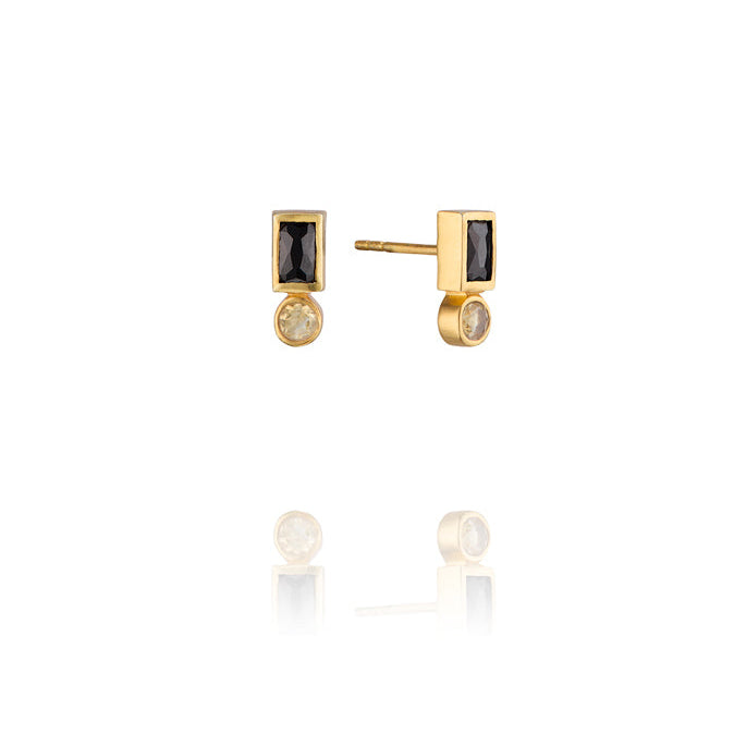 Meteor Studs - Vermeil/Cubic Zirconia