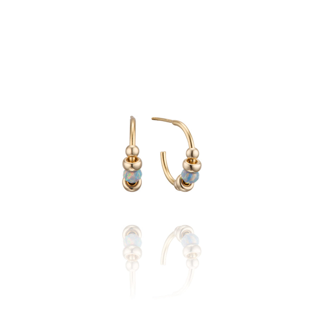 14kt GoldFill Opal Storm Mini Hoops
