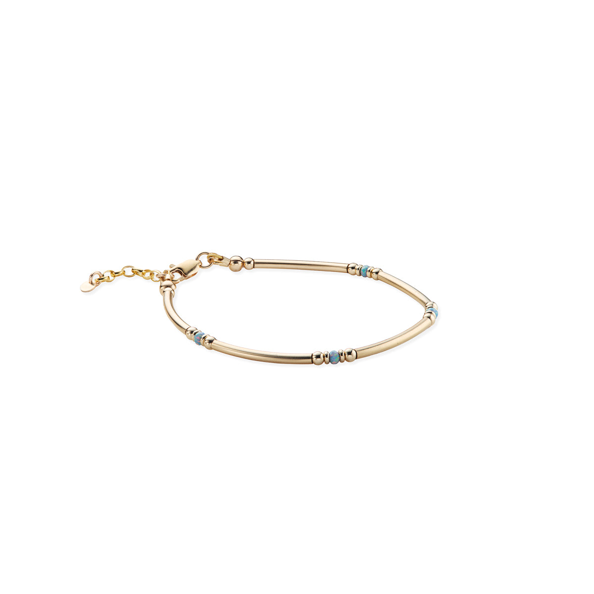 14kt GoldFill/Opal Storm Tube Bracelet