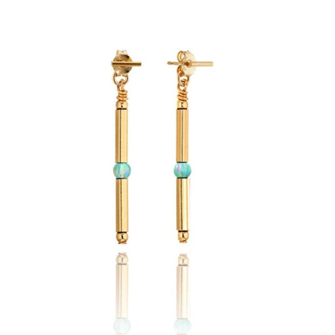 14kt GoldFill/Moon Linear Earrings - Short