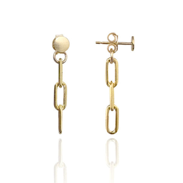 14kt GoldFill Round Paperclip Studs