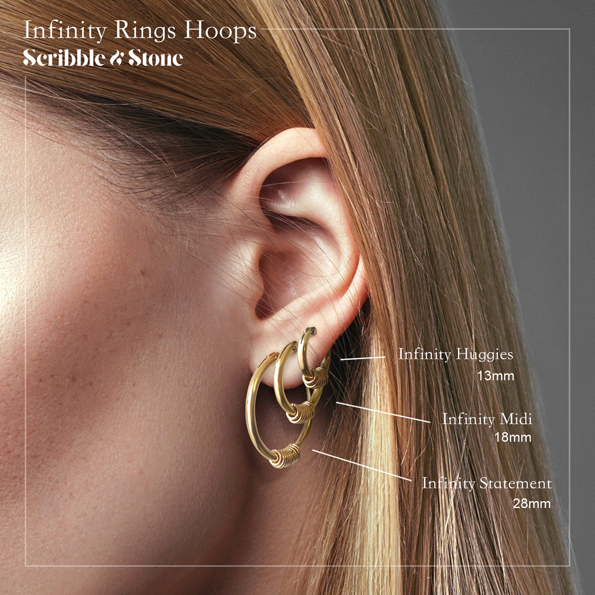 14kt GoldFill Infinity Midi Hoops