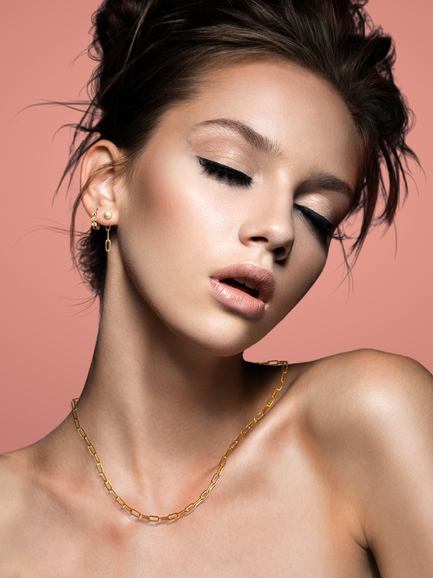 14kt GoldFill Round Paperclip Studs