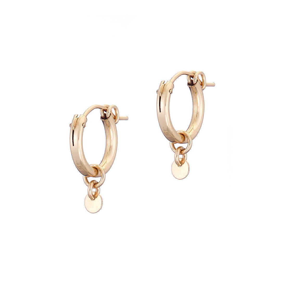 14kt GoldFill Celestial Huggie Hoop