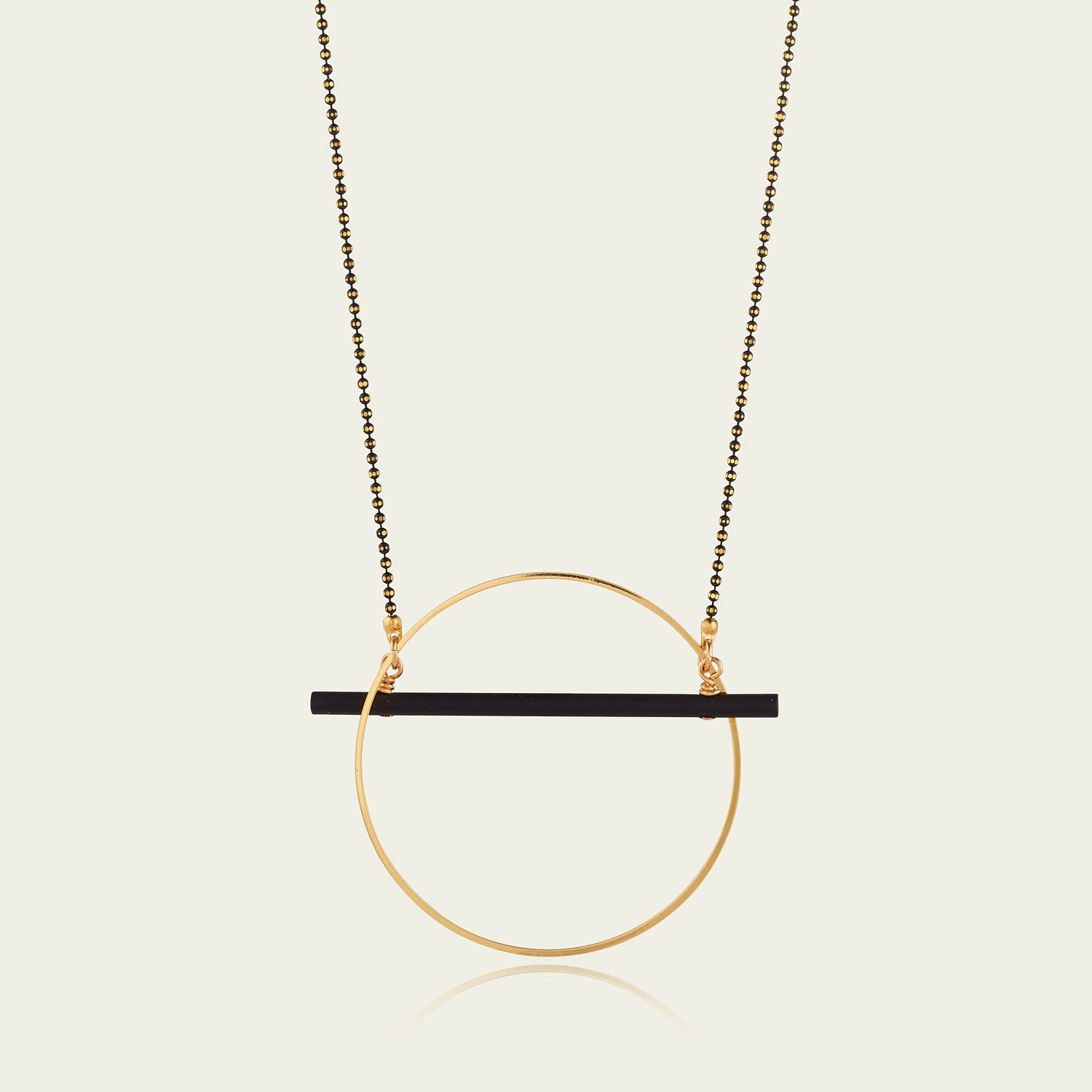 Intersect Black & Gold Pendant
