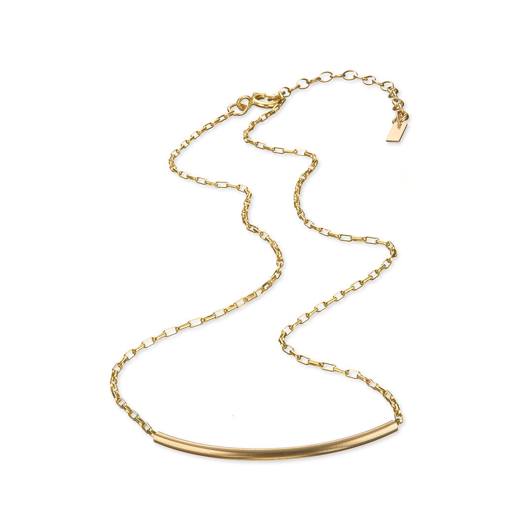 14kt GoldFill Crescent Pendant - Link Chain