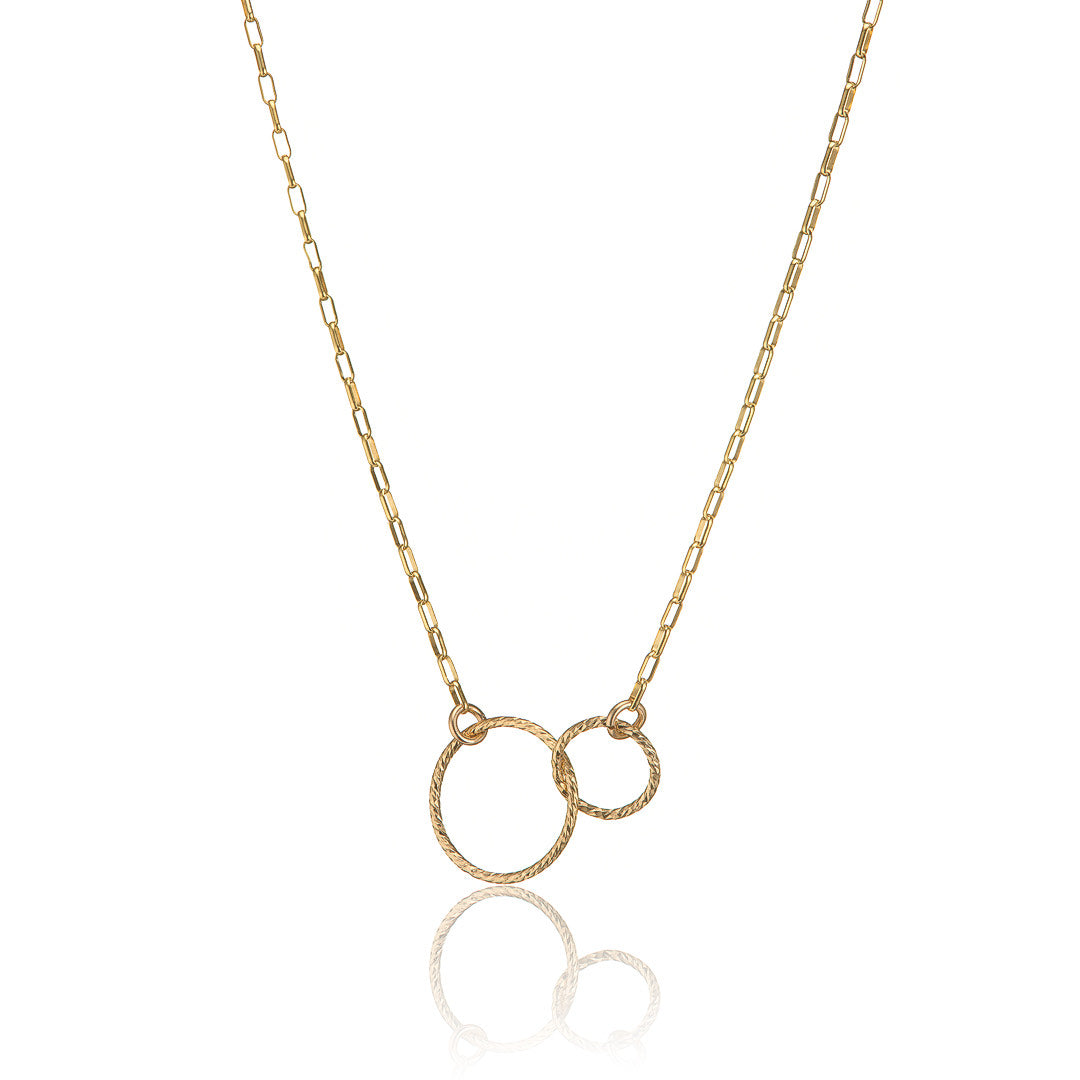14kt GoldFill Interlock Sparkle Pendant Link Chain