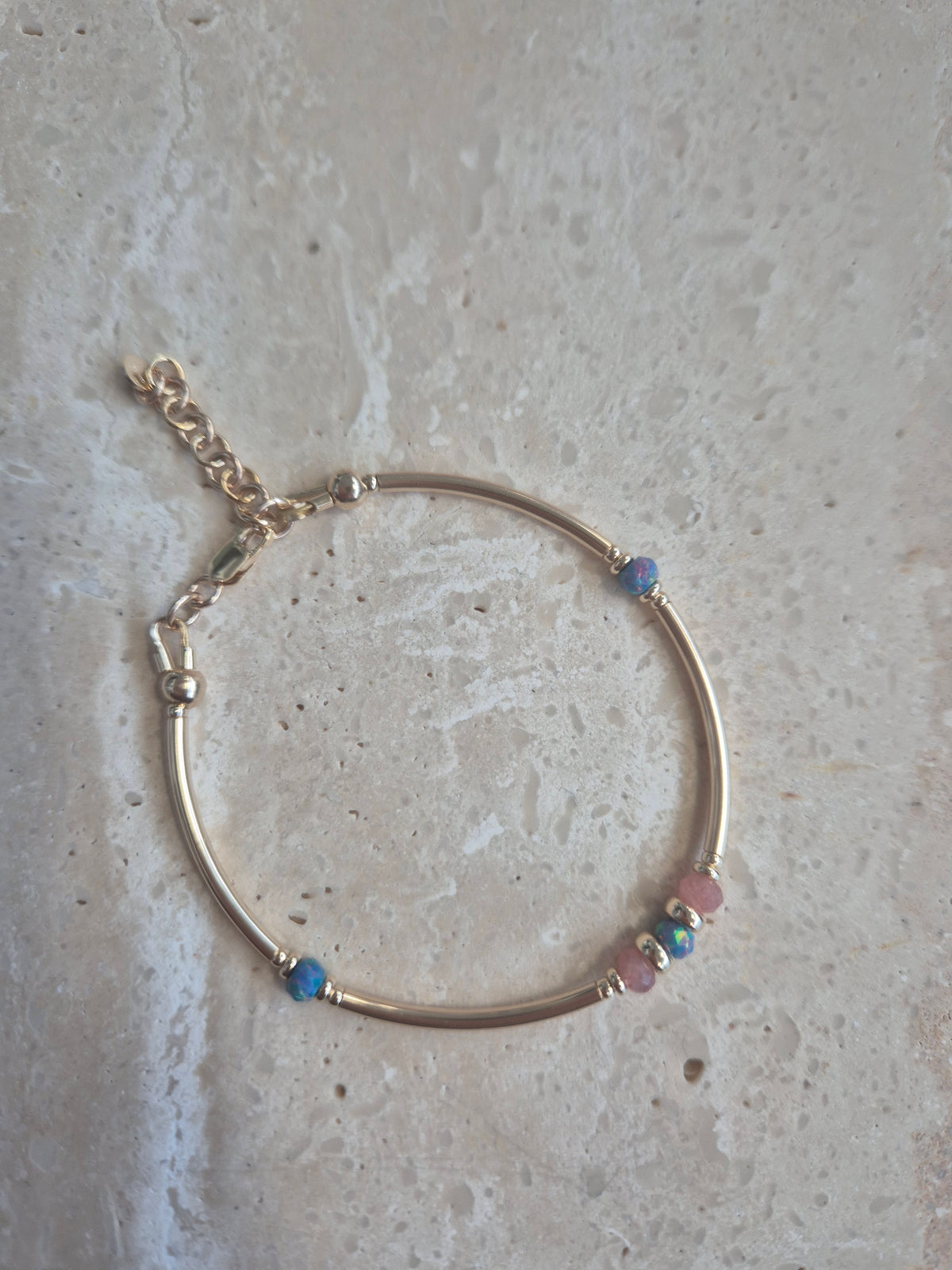 14kt GoldFill/Opal Byzantium Tube Bracelet