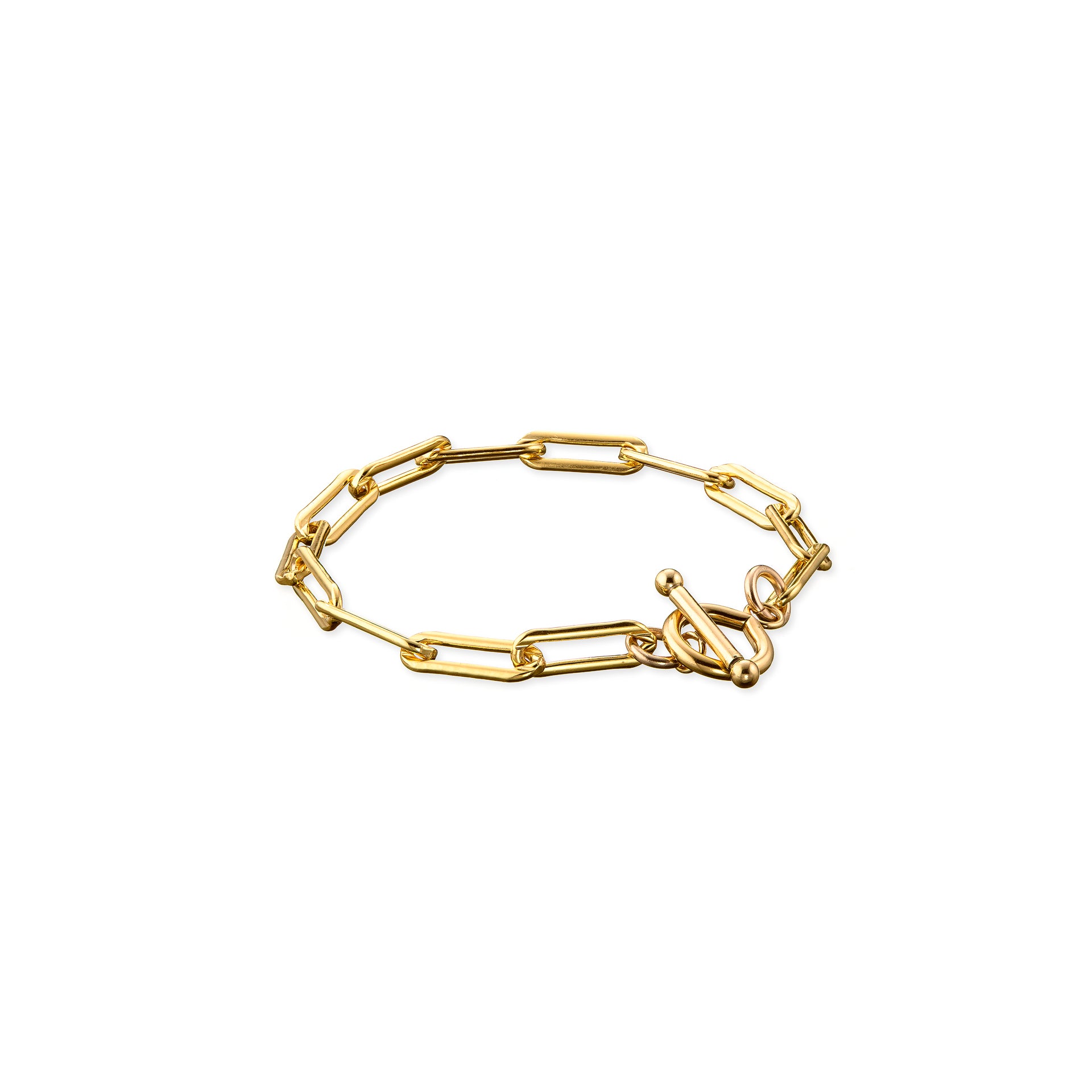 14kt GF Heavy Link Toggle Bracelet