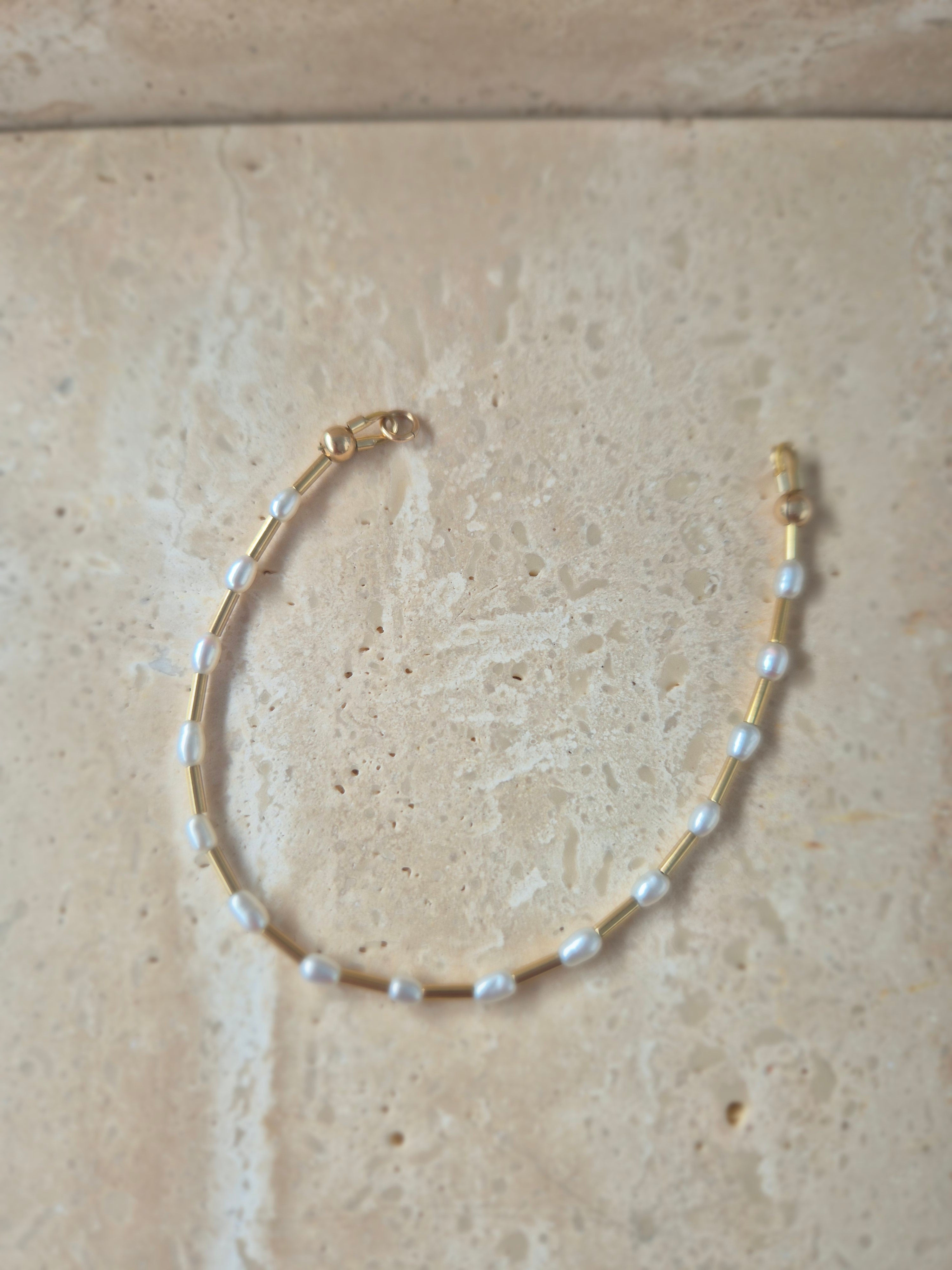 14kt GoldFill/Pearl Renew Linear Bracelet