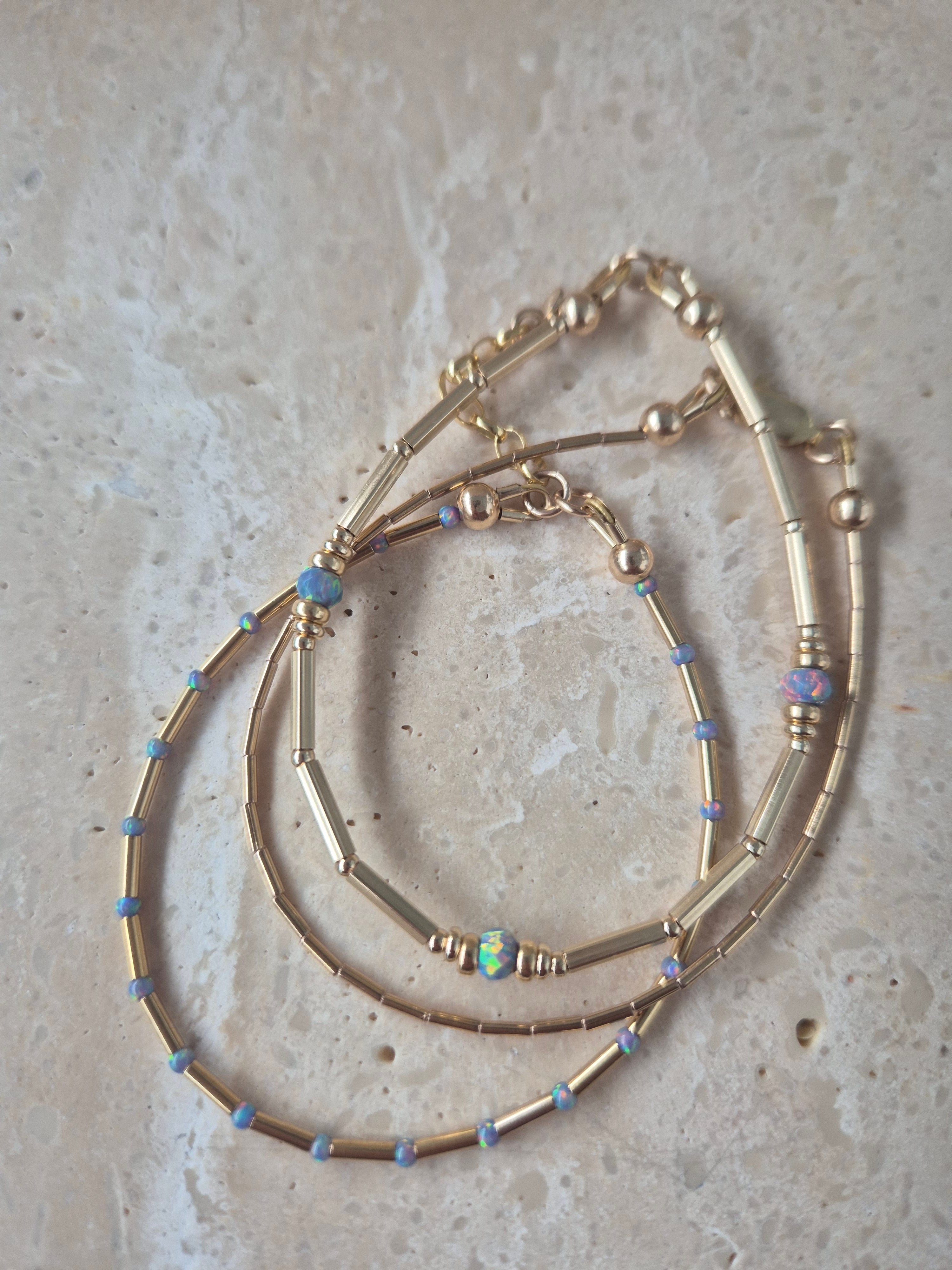 14kt GoldFill/Opal Storm Rondelle Bracelet