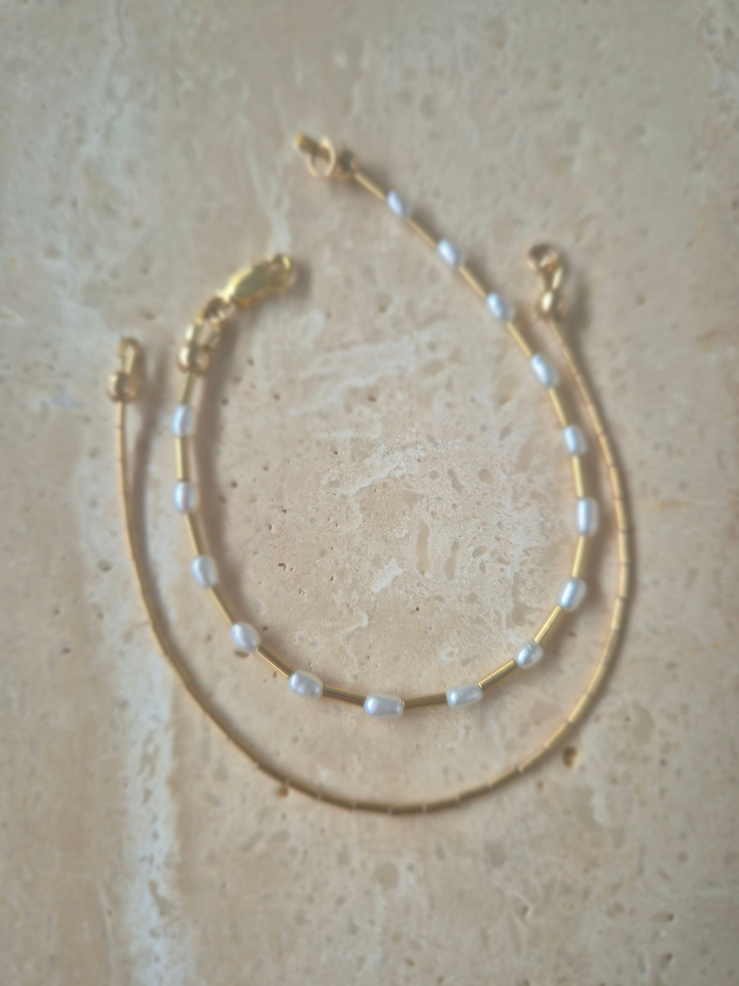 14kt GoldFill/Pearl Renew Double Bracelet