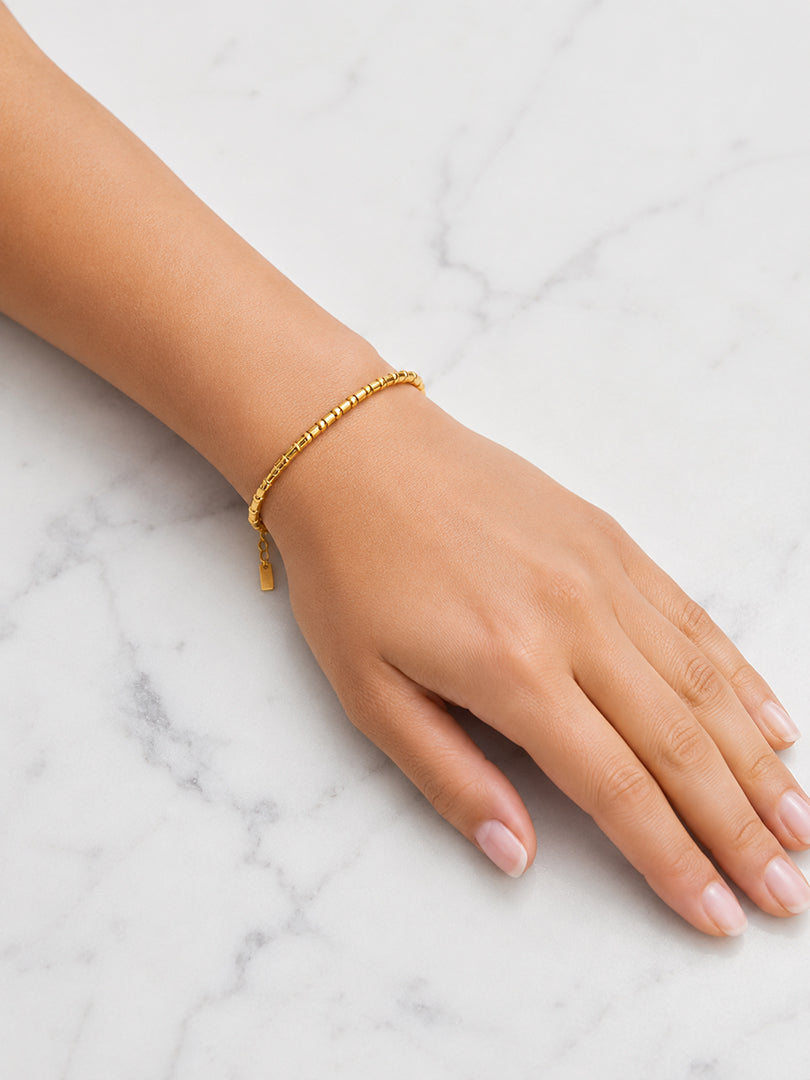14kt GoldFill Crimp Bead Bracelet