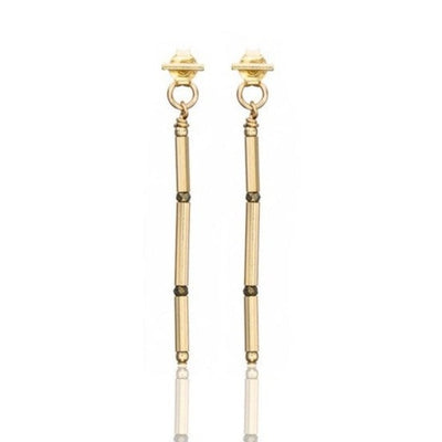14kt GoldFill Sunray Backdrop Studs - Long
