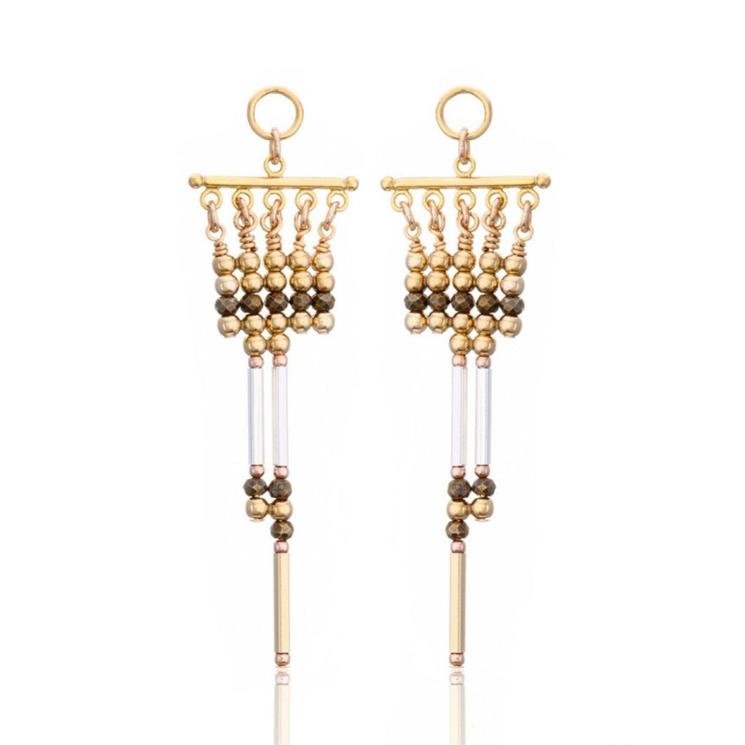 14kt GoldFill Woven Asymetric Earrings