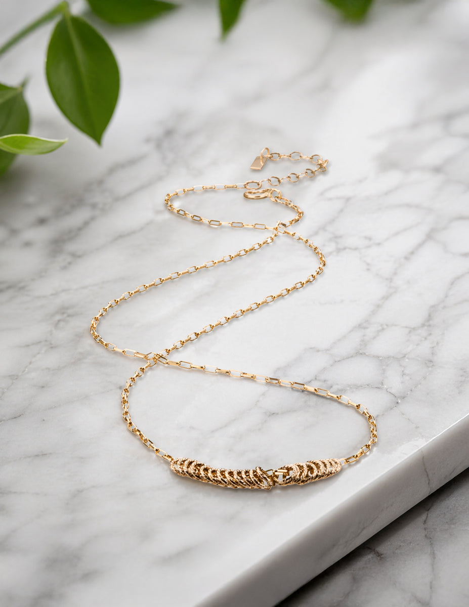 14kt GoldFill Infinity Rings Pendant - Sparkle Rings