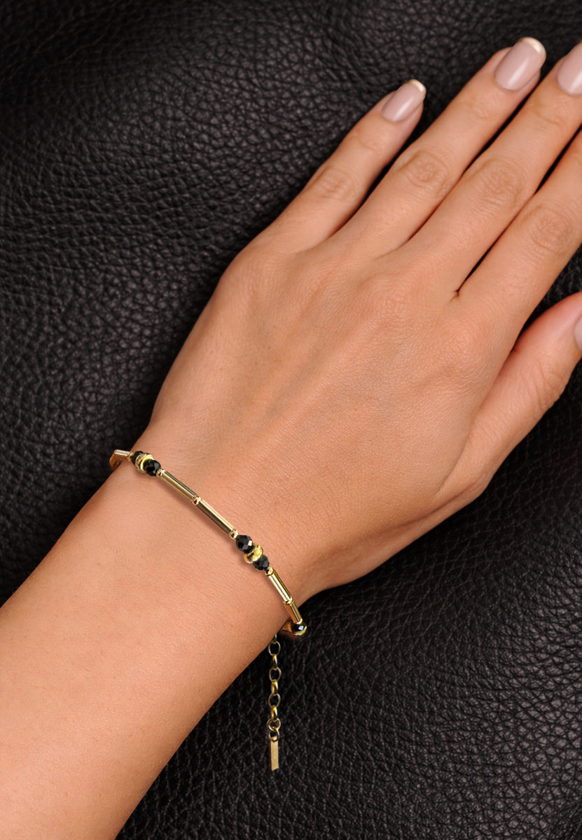 Nightsky Rondelle Bracelet - 14kt GoldFill/Spinel