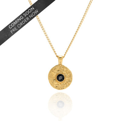 Cosmic Disc Pendant - Vermeil/Cubic Zirconia