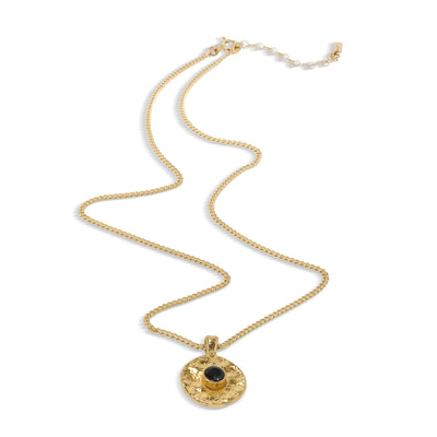 Cosmic Disc Pendant - Vermeil/Cubic Zirconia