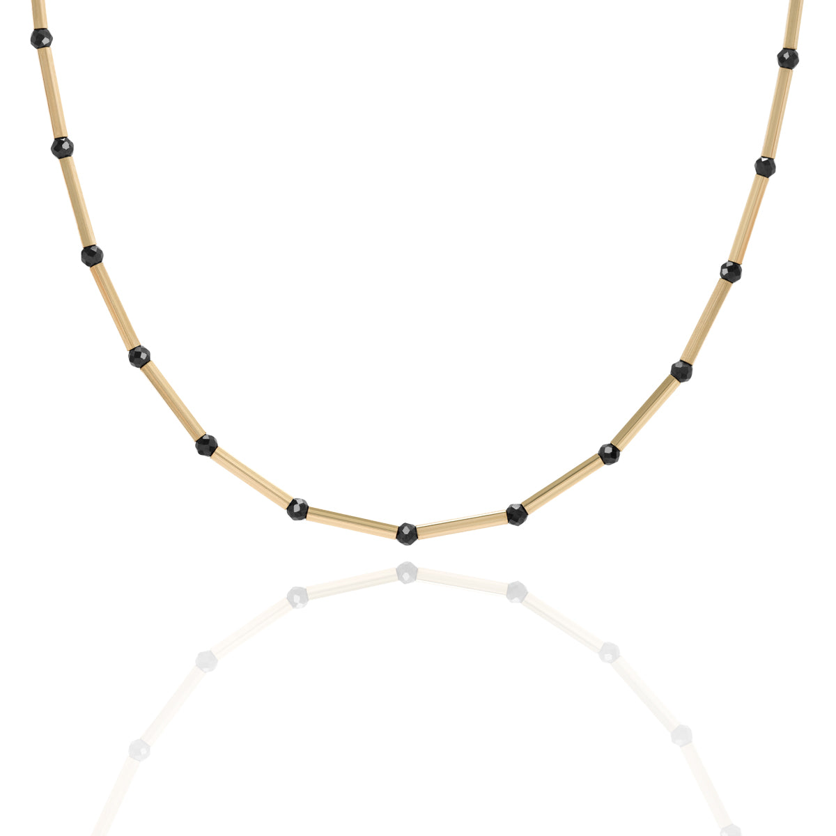 Nightsky Linear Necklace - 14kt GoldFill/Spinel Gemstones