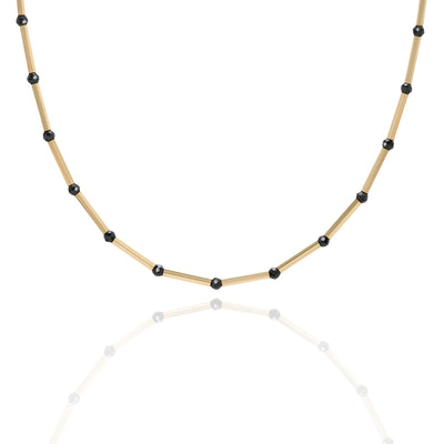 Nightsky Linear Necklace - 14kt GoldFill/Spinel Gemstones
