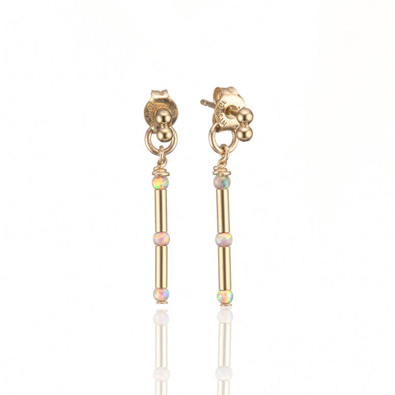 14kt GoldFill/Opal Sunset Linear Earrings - Short