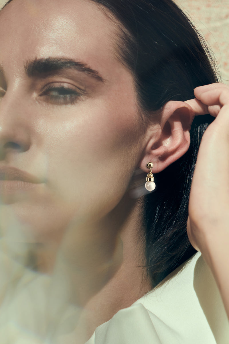 14ktGoldFill/Pearl Renew Simplicity Studs