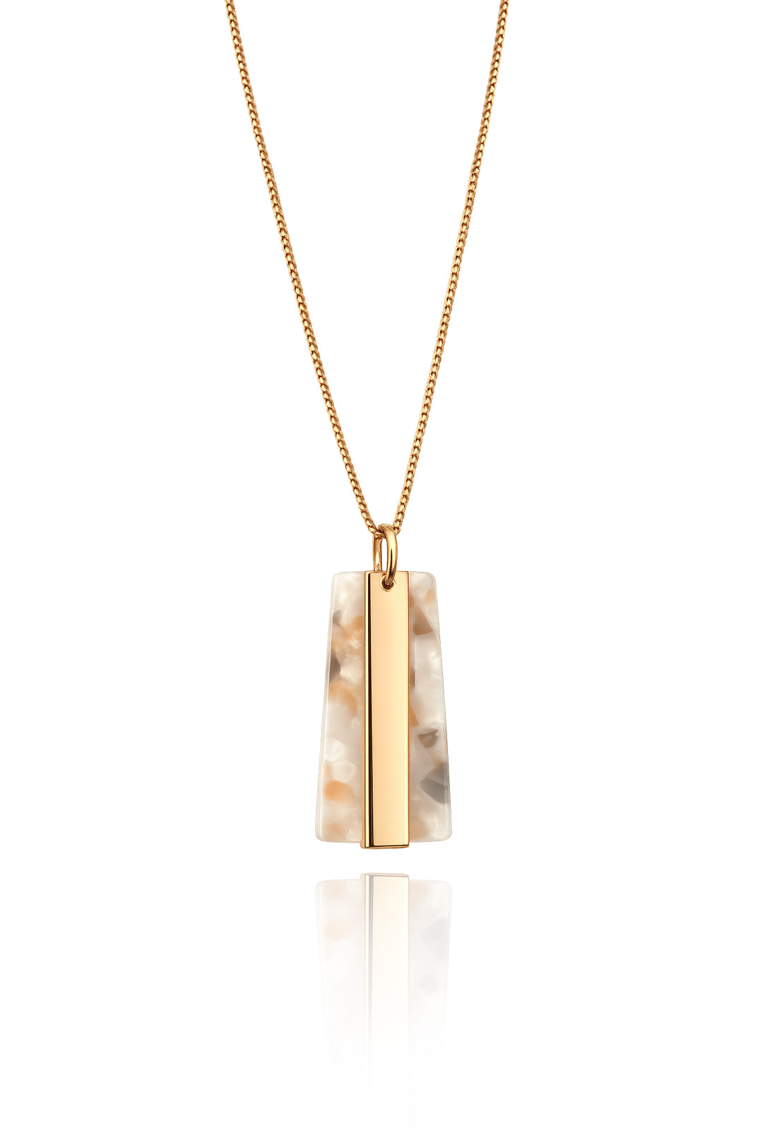 14kt GoldFill/Acetate Statement Rectangle Pendant