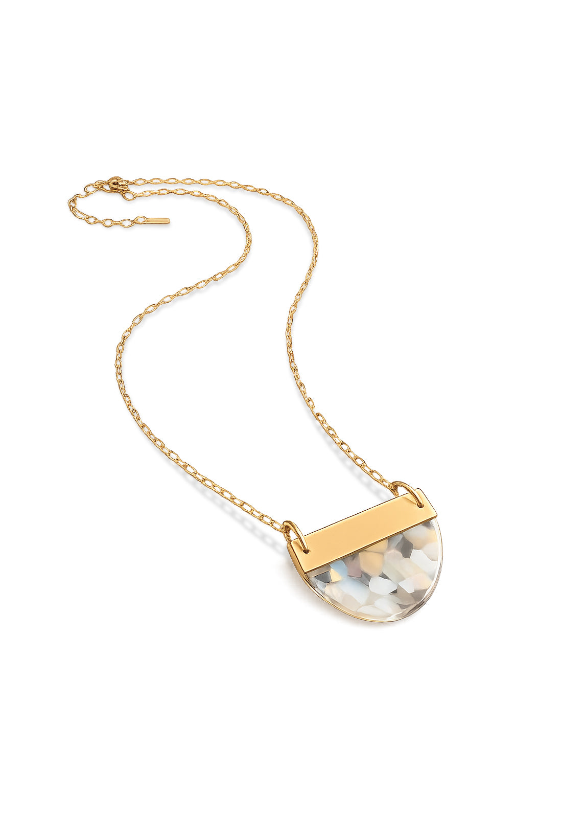 14kt GoldFill/Acetate Arch Pendant