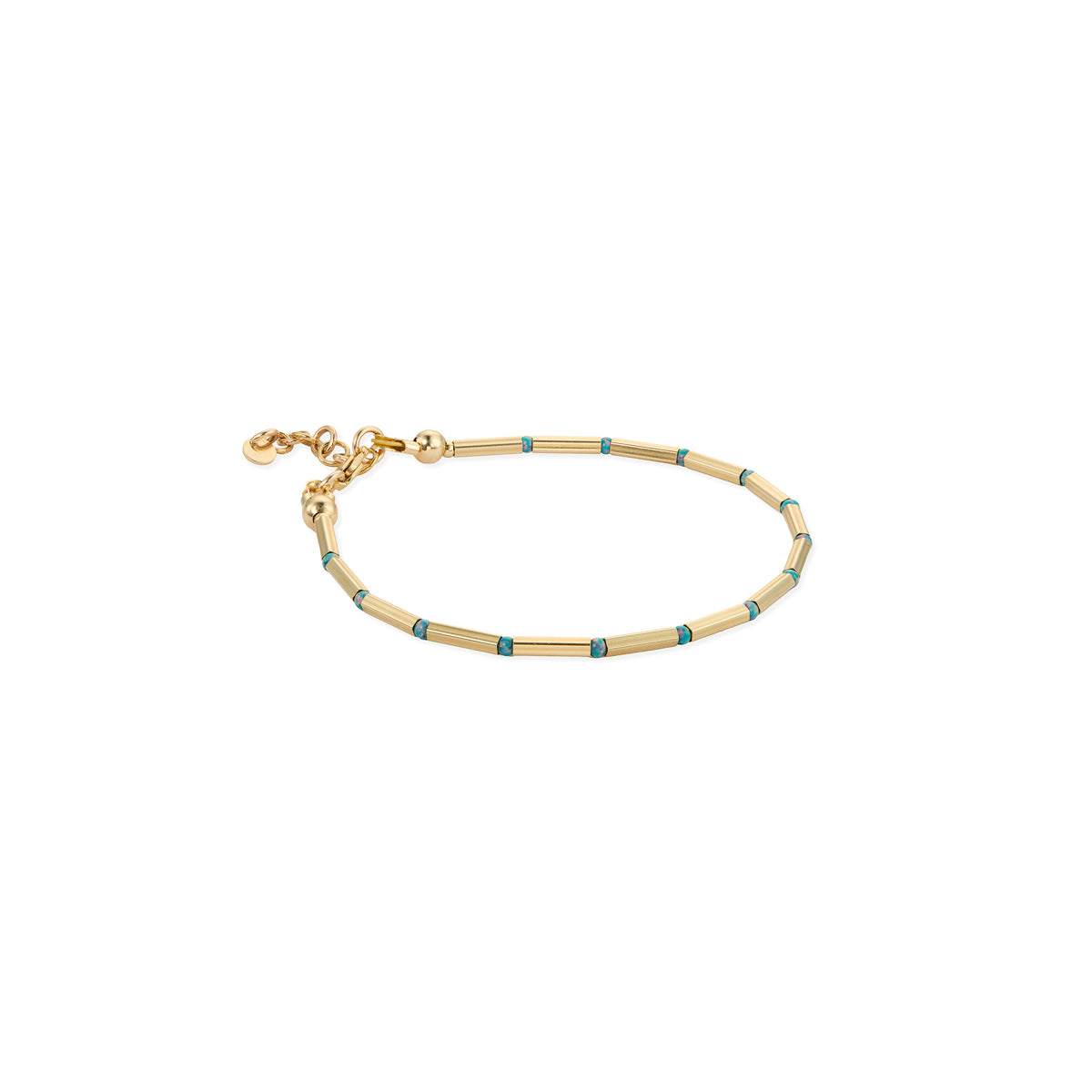 Byzantium Double Stack Bracelets - 14kt GoldFill/Opal