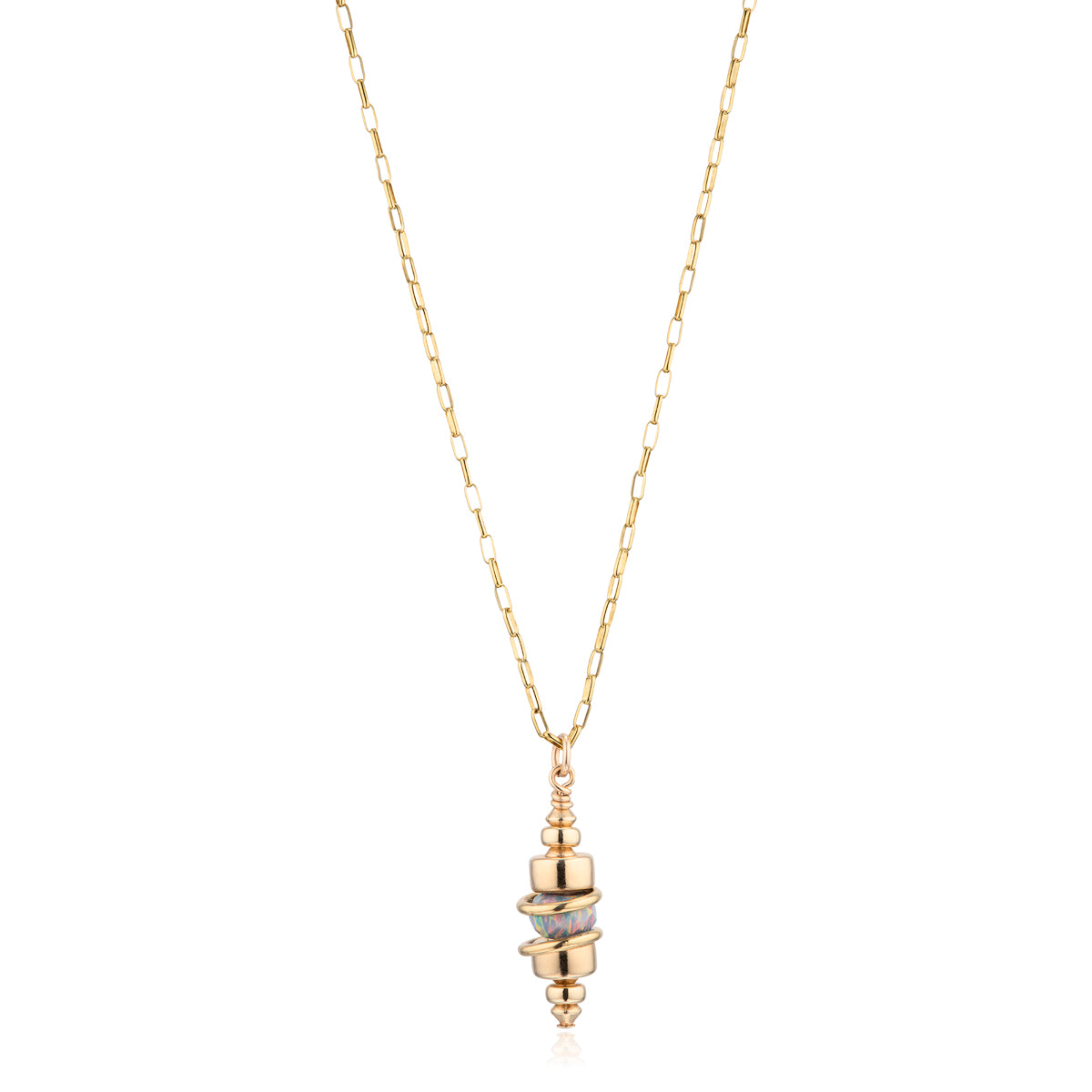 14kt GoldFill/Opal Storm Orbit Pendant