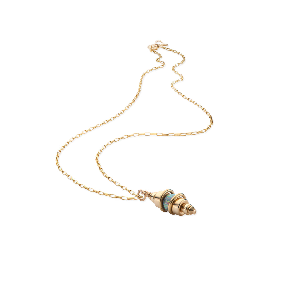 14kt GoldFill/Opal Storm Orbit Pendant