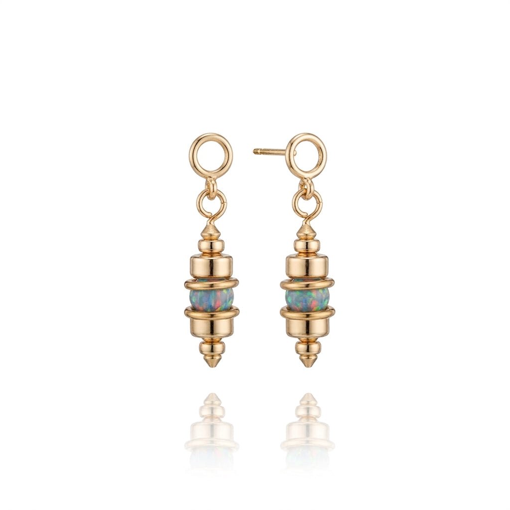 14kt GoldFill/Opal Storm Orbit Studs