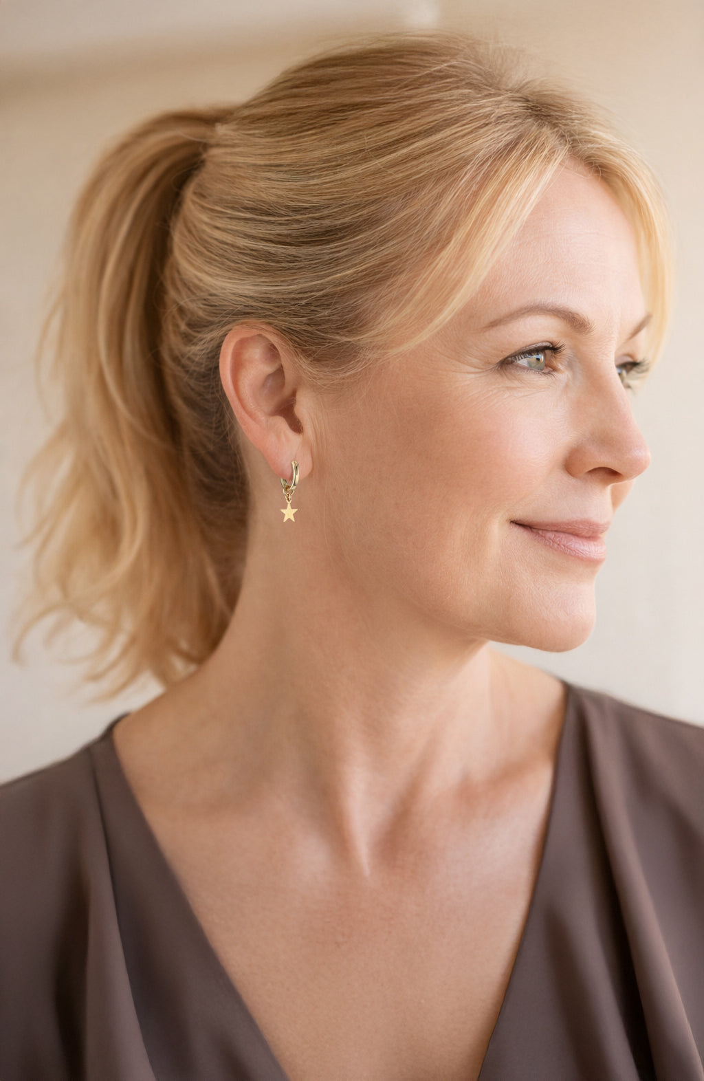 14kt GoldFill Star Huggies