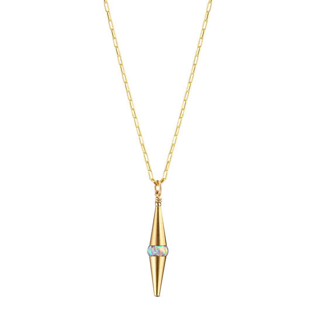 14kt GoldFill/Opal Sunset  Cylinder Pendant