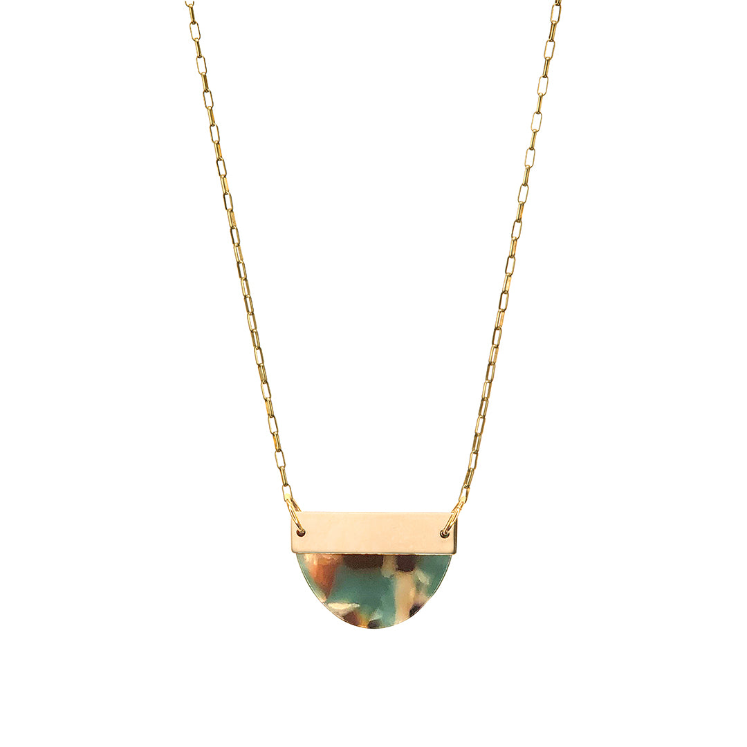 14kt GoldFill/Acetate Ocean Arch Pendant