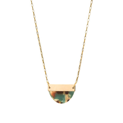 14kt GoldFill/Acetate Ocean Arch Pendant